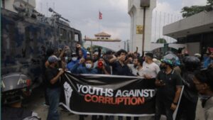 Protesters rally against corruption outside Nepal’s Parliament